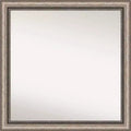 30" x 30" Non-Beveled Lyla Ornate Bathroom Wall Mirror Silver - Amanti Art: Modern Square Polystyrene Frame, Wall Mounted