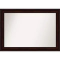 41" x 29" Non-Beveled Coffee Bean Brown Wall Mirror - Amanti Art