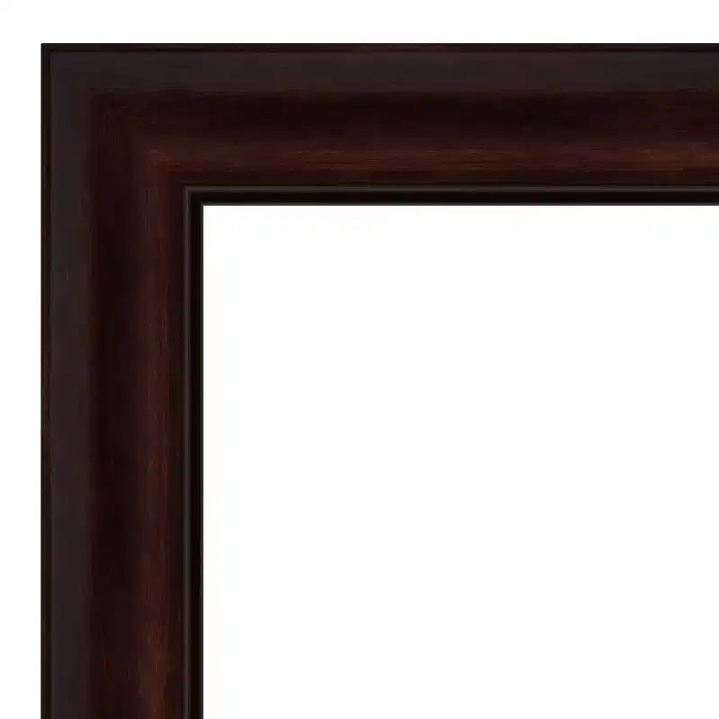 Miroir mural marron grain de café non biseauté de 104 x 74 cm