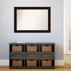 Miroir mural marron grain de café non biseauté de 104 x 74 cm