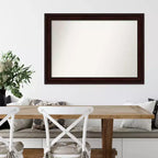 Miroir mural marron grain de café non biseauté de 104 x 74 cm