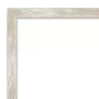Miroir mural étroit de salle de bain 38"x26" effet craquelé, cadre argent métallique