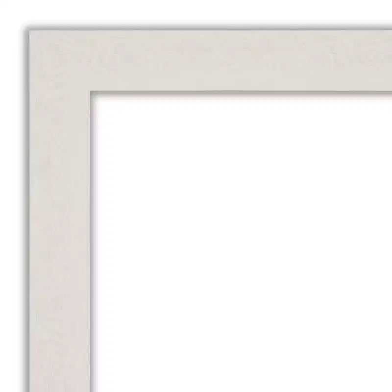 Miroir mural étroit de salle de bain en planches rustiques blanches 32"x26"