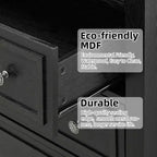 Commode de ferme étroite à 5 tiroirs de 122 cm de haut pour chambre et placard