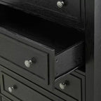 Commode de ferme étroite à 5 tiroirs de 122 cm de haut pour chambre et placard
