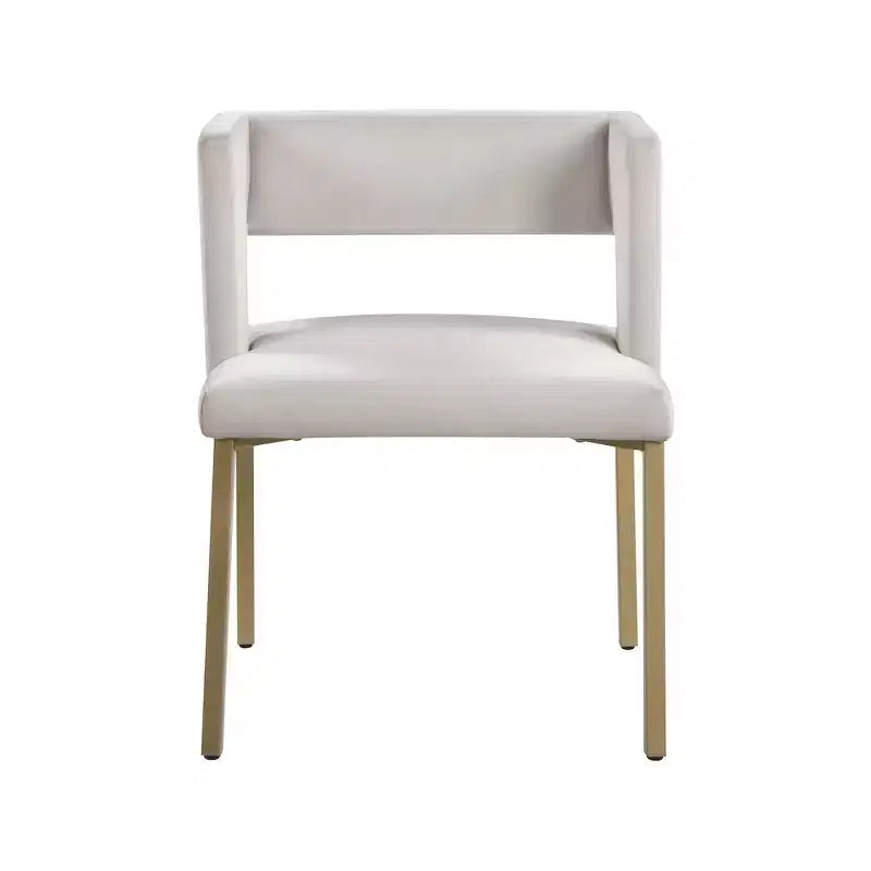 Chaise de salle à manger en velours noir avec pieds en laiton brossé, lot de 2