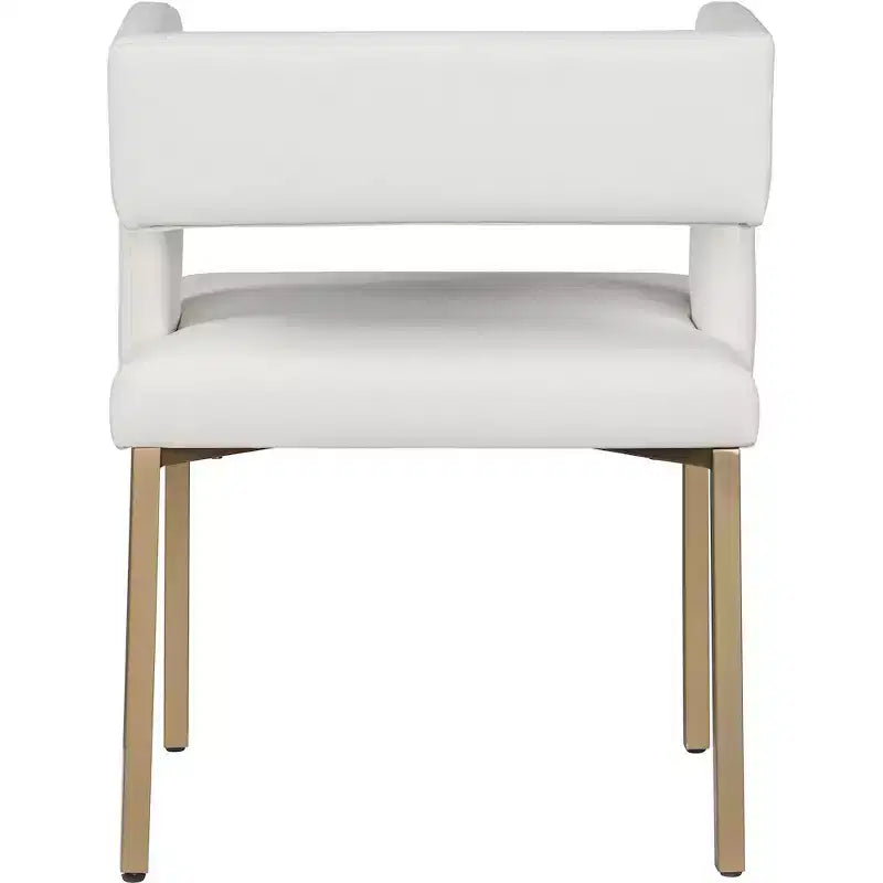 Chaise de salle à manger en velours noir avec pieds en laiton brossé, lot de 2