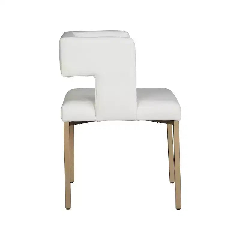 Chaise de salle à manger en velours noir avec pieds en laiton brossé, lot de 2