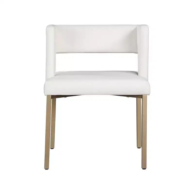 Chaise de salle à manger en velours noir avec pieds en laiton brossé, lot de 2