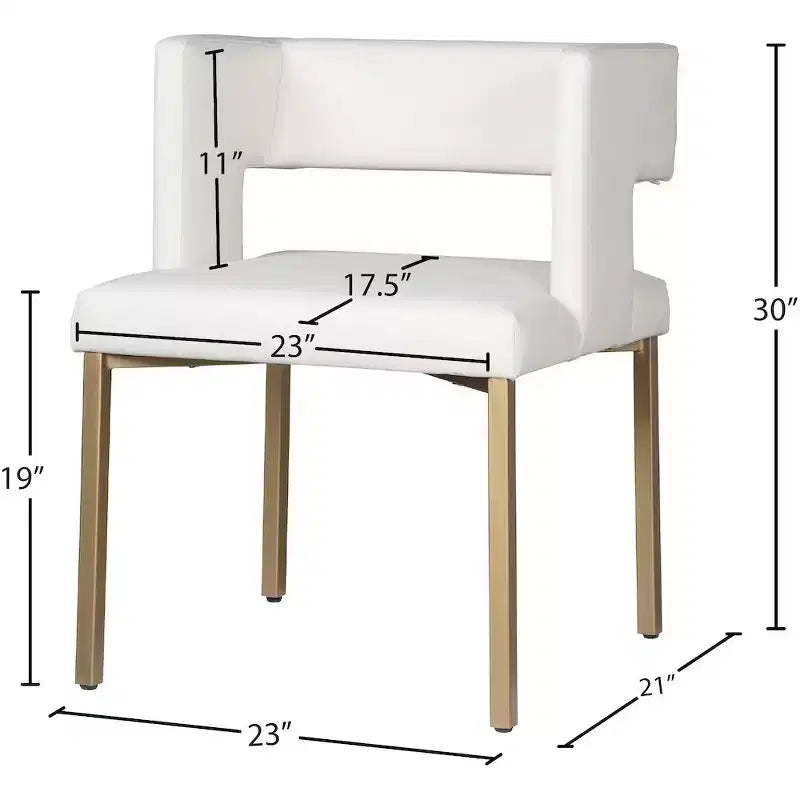 Chaise de salle à manger en velours noir avec pieds en laiton brossé, lot de 2