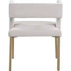 Chaise de salle à manger en velours noir avec pieds en laiton brossé, lot de 2