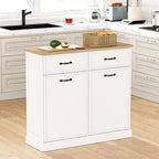 Meuble poubelle simple basculant de 38 litres – Poubelle autonome blanche pour cuisine, salle à manger, salon