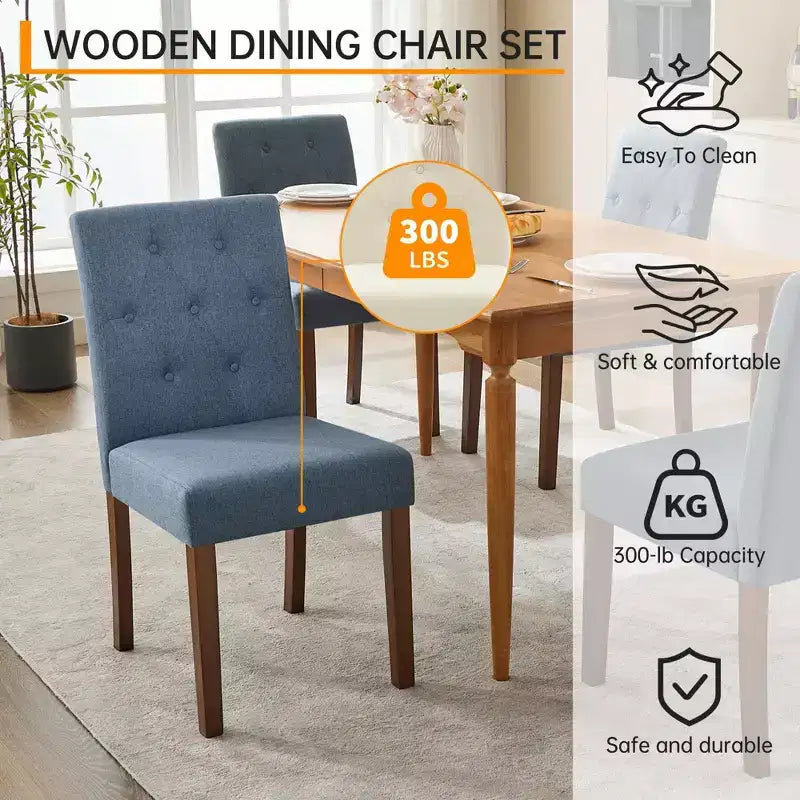 Chaise de salle à manger à piètement en bois