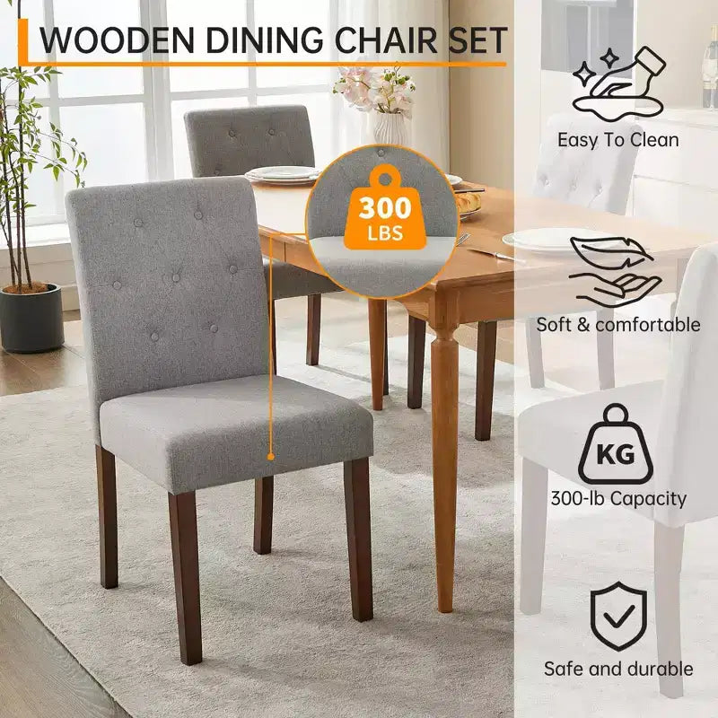 Chaise de salle à manger à piètement en bois