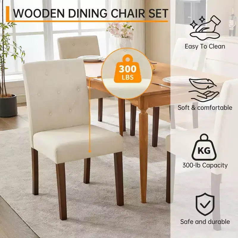 Chaise de salle à manger à piètement en bois