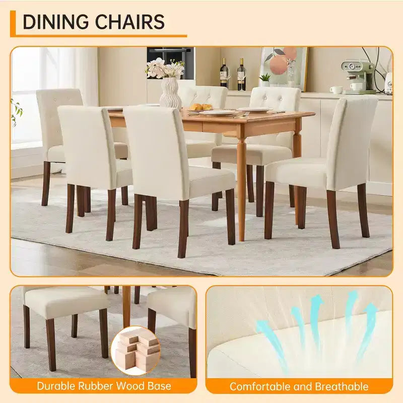 Chaise de salle à manger à piètement en bois