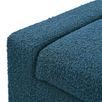 Banc Ottoman 50" en Boucle Texturé avec Couvercle Charnière et Rangement Dissimulé