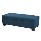 Banc Ottoman 50" en Boucle Texturé avec Couvercle Charnière et Rangement Dissimulé
