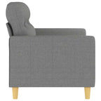 Canapé 2 places en tissu gris foncé, 100 % polyester avec structure en métal et contreplaqué