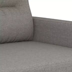 Canapé 2 places en tissu gris foncé, 100 % polyester avec structure en métal et contreplaqué
