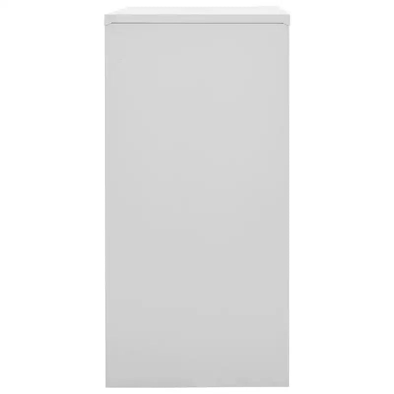Armoire de rangement en acier, Gris et Bleu modernes, 35,4x17,7x36,4"