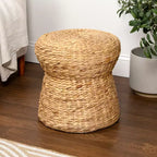 Tabouret Champignon Bohème Moderne Tressé en Jacinthe d'Eau