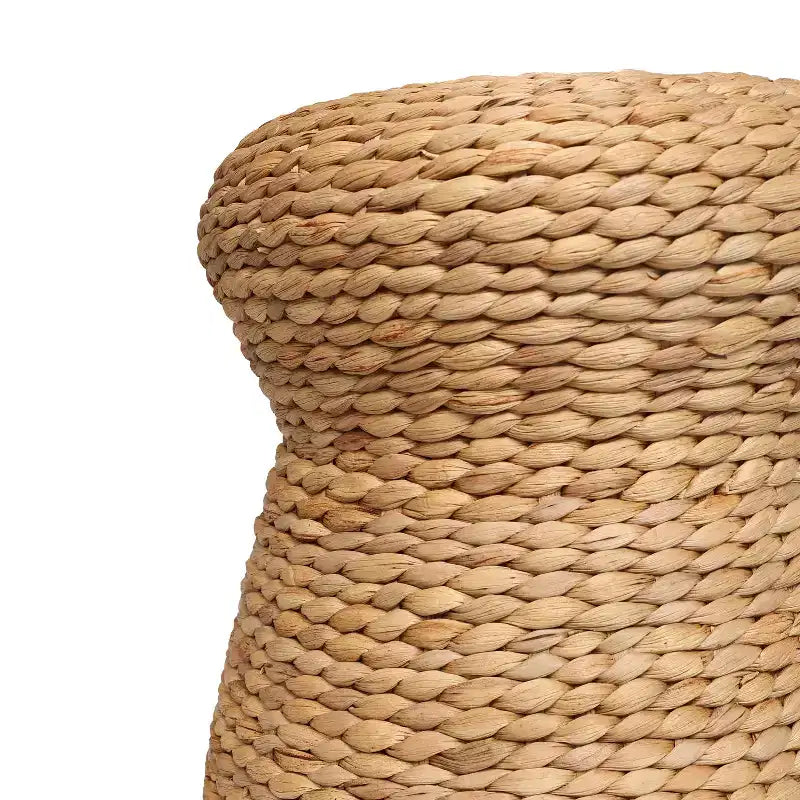 Tabouret Champignon Bohème Moderne Tressé en Jacinthe d'Eau