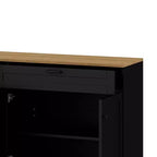 Meuble TV de style moderne du milieu du siècle avec 2 tiroirs et étagères réglables pour téléviseur de 70 pouces