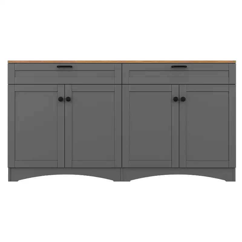 Meuble TV de style moderne du milieu du siècle avec 2 tiroirs et étagères réglables pour téléviseur de 70 pouces