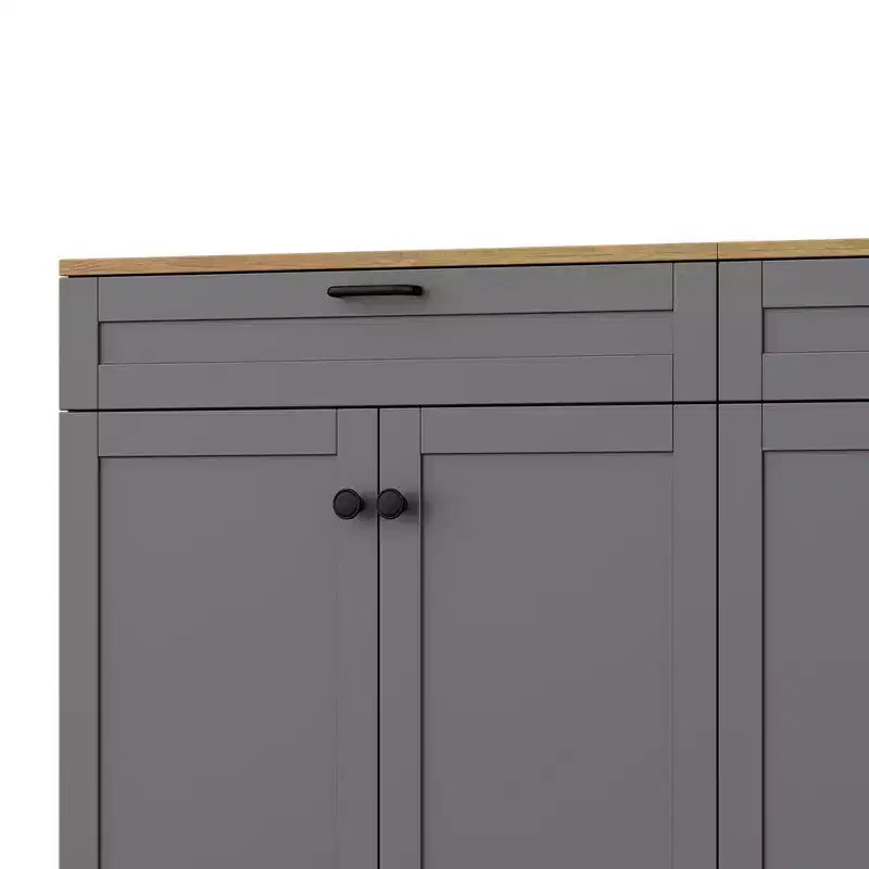 Meuble TV de style moderne du milieu du siècle avec 2 tiroirs et étagères réglables pour téléviseur de 70 pouces