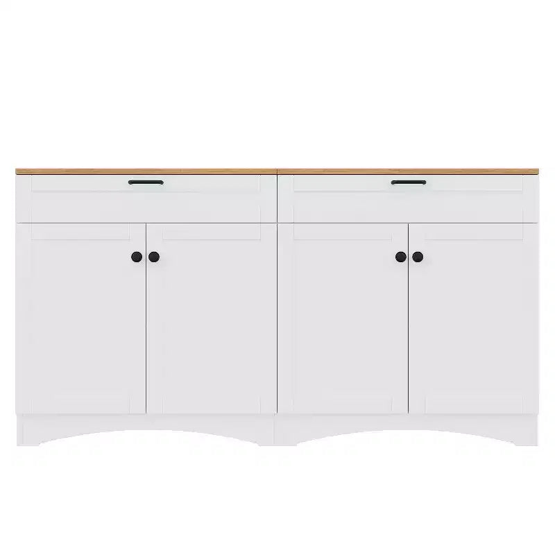 Meuble TV de style moderne du milieu du siècle avec 2 tiroirs et étagères réglables pour téléviseur de 70 pouces