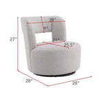 Fauteuil pivotant moderne, fausse fourrure douce type "nounours", pour salon