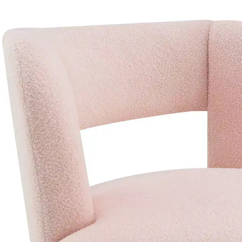 Fauteuil pivotant moderne, fausse fourrure douce type "nounours", pour salon