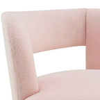 Fauteuil pivotant moderne, fausse fourrure douce type "nounours", pour salon