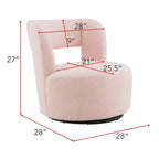 Fauteuil pivotant moderne, fausse fourrure douce type "nounours", pour salon