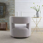 Fauteuil pivotant moderne, fausse fourrure douce type "nounours", pour salon