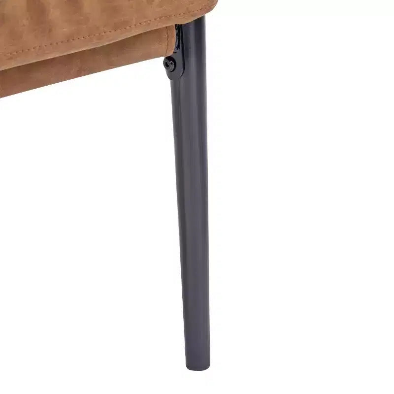 Fauteuil d'appoint moderne avec coussins moelleux, accoudoirs en bois et cadre en métal