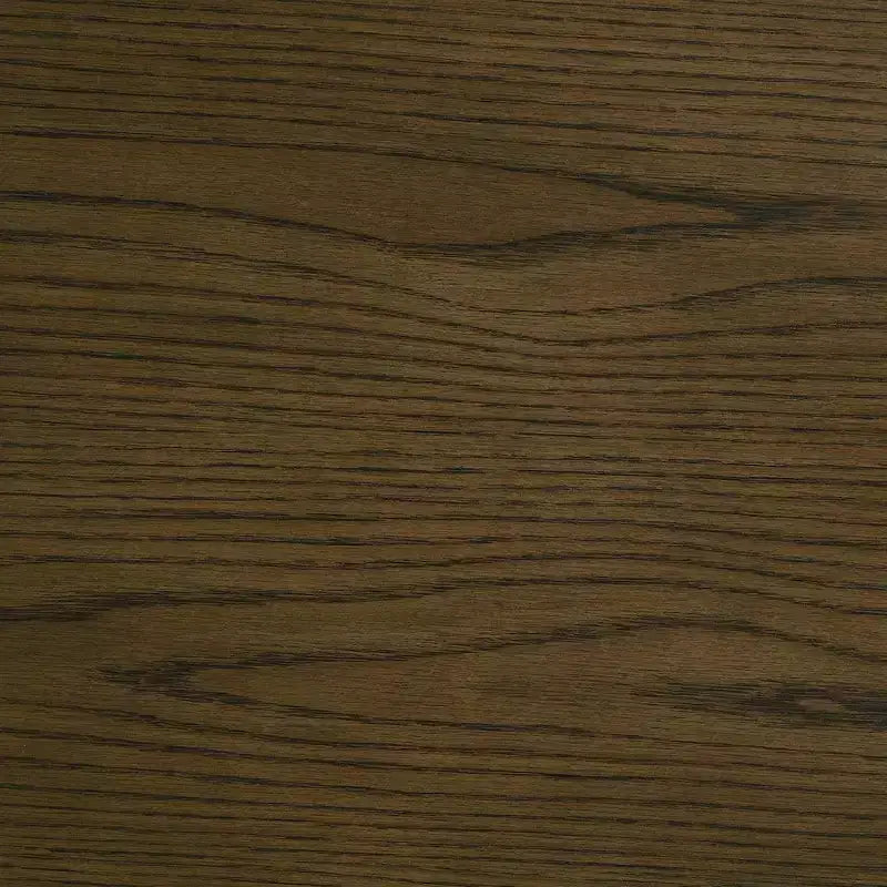 Table basse ronde de 36 po en placage de chêne avec étagère inférieure