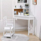 Bureau et chaise pour enfants avec étagère et tableau d'affichage
