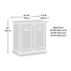 Meuble de rangement décoratif en bois avec 2 portes et étagère réglable, Marron