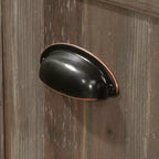 Meuble de rangement décoratif en bois avec 2 portes et étagère réglable, Marron