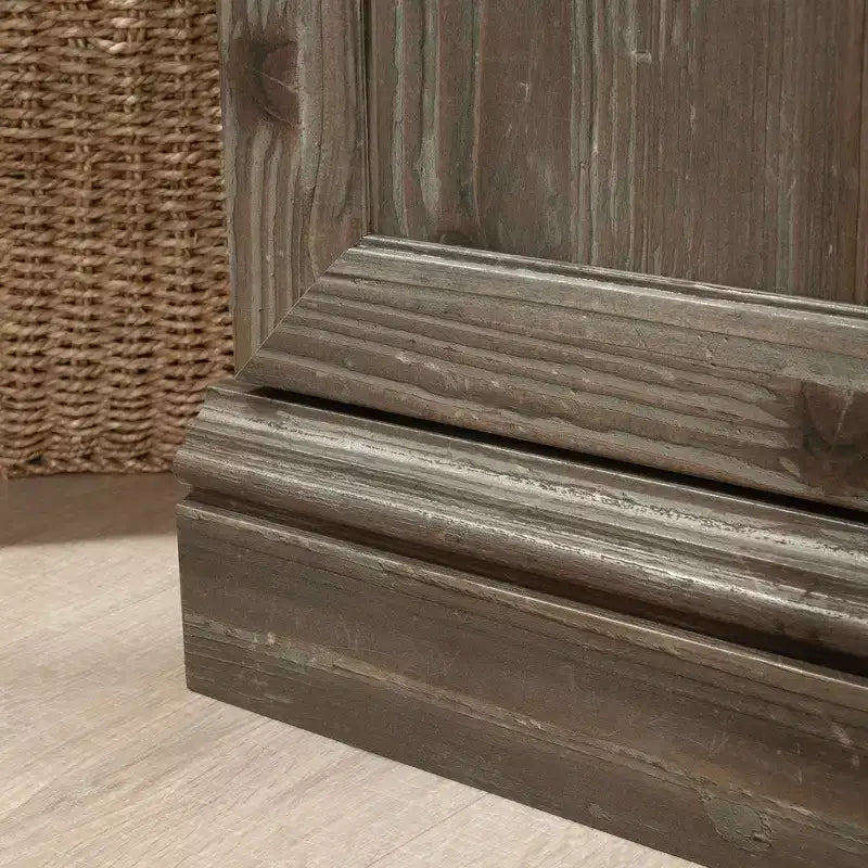 Meuble de rangement décoratif en bois avec 2 portes et étagère réglable, Marron