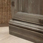 Meuble de rangement décoratif en bois avec 2 portes et étagère réglable, Marron