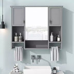 Armoire de toilette murale 35" x 28" avec miroir et porte-serviettes