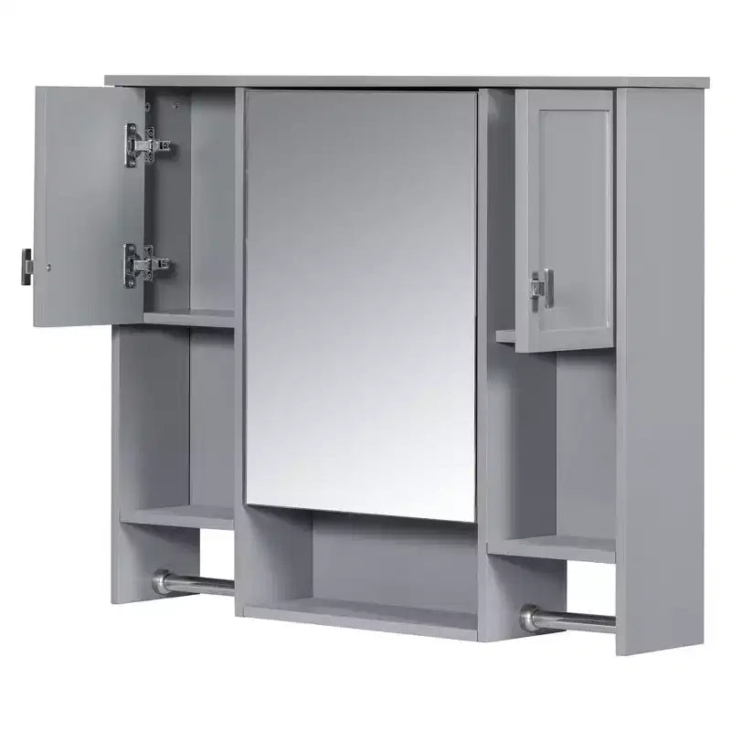 Armoire de toilette murale 35" x 28" avec miroir et porte-serviettes