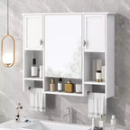 Armoire de toilette murale 35" x 28" avec miroir et porte-serviettes