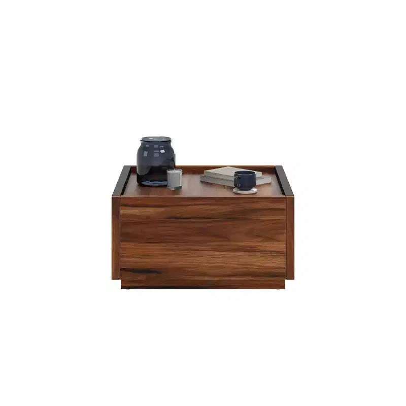 Table basse moderne en bois avec tiroirs de rangement