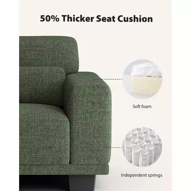 Canapé de salon de 89 pouces, canapé 3 places avec accoudoirs larges et sièges profonds, canapé confortable à 3 couches, canapé avec housse amovible et lavable