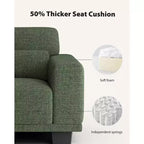 Canapé de salon de 89 pouces, canapé 3 places avec accoudoirs larges et sièges profonds, canapé confortable à 3 couches, canapé avec housse amovible et lavable