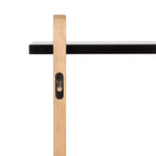 Étagère murale en bois noir, 18"x6"x25"